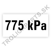 Označenie tlaku 775 kPa 