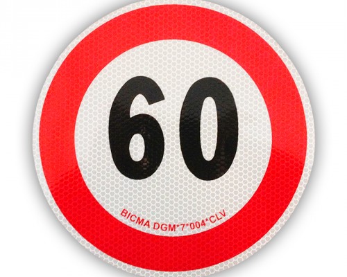 Označenie rýchlosti 60 km/h reflexné