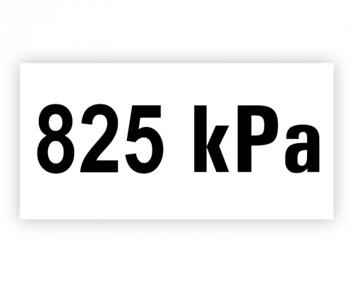 Označenie tlaku 825 kPa
