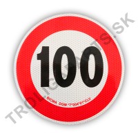 Označenie rýchlosti 100 km/h reflexné