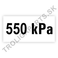 Označenie tlaku 550 kPa