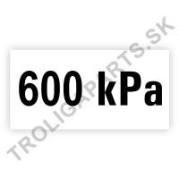 Označenie tlaku 600 kPa 