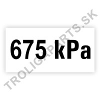 Označenie tlaku 675 kPa