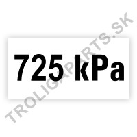 Označenie tlaku 725 kPa