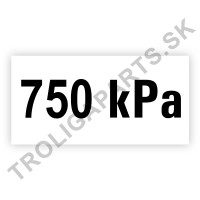 Označenie tlaku 750 kPa