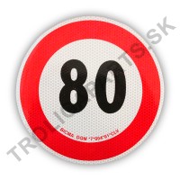 Označenie rýchlosti 80 km/h reflexné