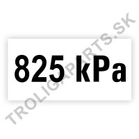 Označenie tlaku 825 kPa