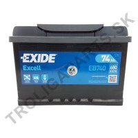 Autobatéria 74Ah/12V Exide Excell