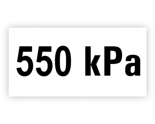 Označenie tlaku 550 kPa