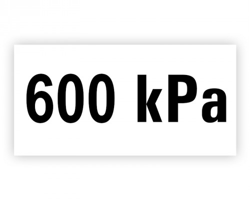 Označenie tlaku 600 kPa 