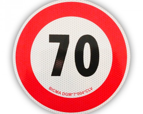 Označenie rýchlosti 70 km/h reflexné