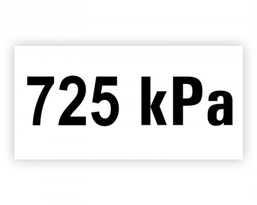 Označenie tlaku 725 kPa