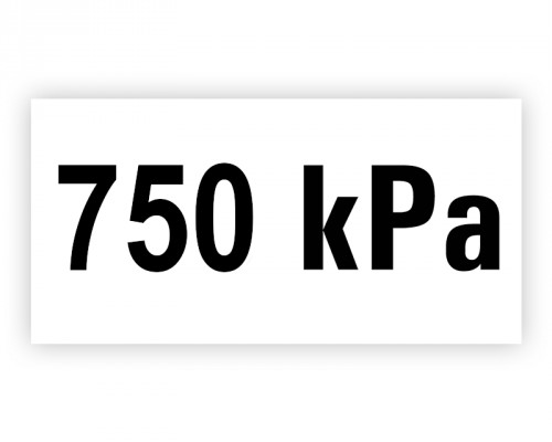 Označenie tlaku 750 kPa