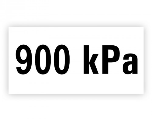 Označenie tlaku 900 kPa 